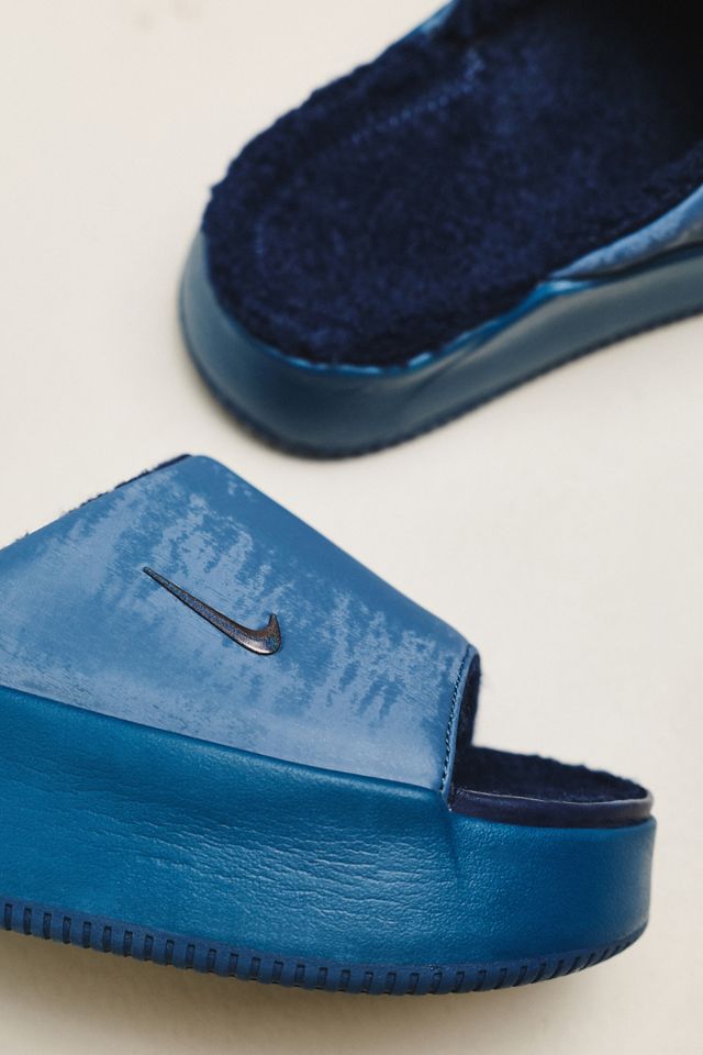 Nike Calm Elevation Faux Fur Slides #2