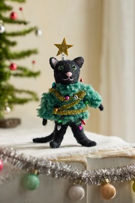 Wrapped Cat Felt Critter