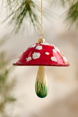 Mushroom Glass Ornament
