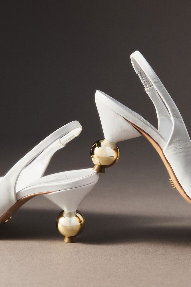 Vincenza Slingback Gold Bauble Heels #1