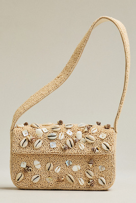 Anthropologie Fiona Beaded Shoulder Bag