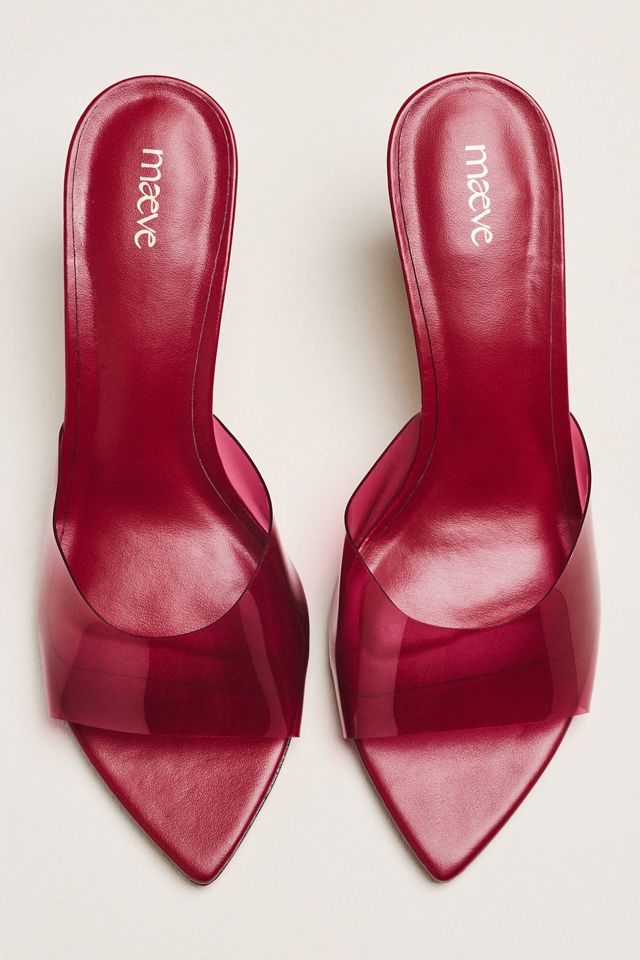 Maeve PVC Pointed-Toe Mule Heels #2