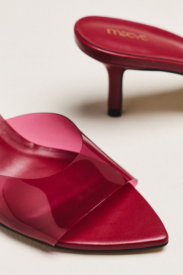 Maeve PVC Pointed-Toe Mule Heels #3