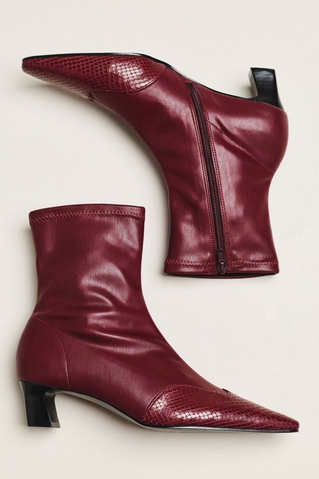 Maeve Cap-Toe Stretch Ankle Boots #1