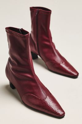 Maeve Cap-Toe Stretch Ankle Boots