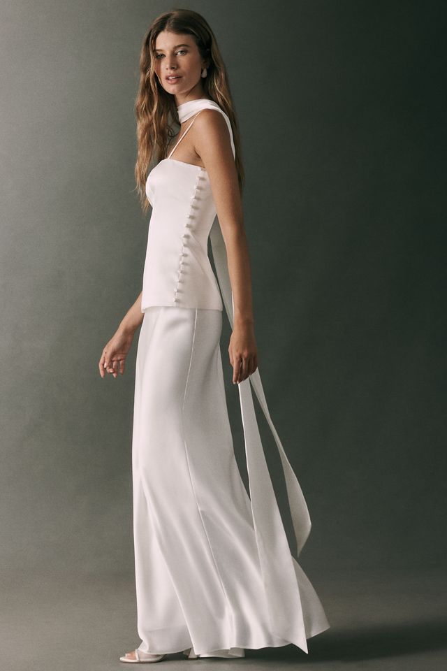 Mare Mare Satin Top, Maxi Skirt & Scarf Three-Piece Set #3