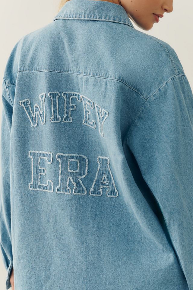 En Elly Wifey Era 100% Cotton Denim Buttondown Shirt #2