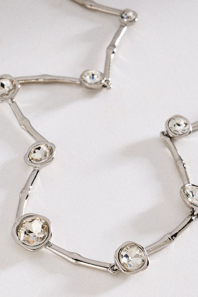 By Anthropologie Bezel Crystal Necklace #1