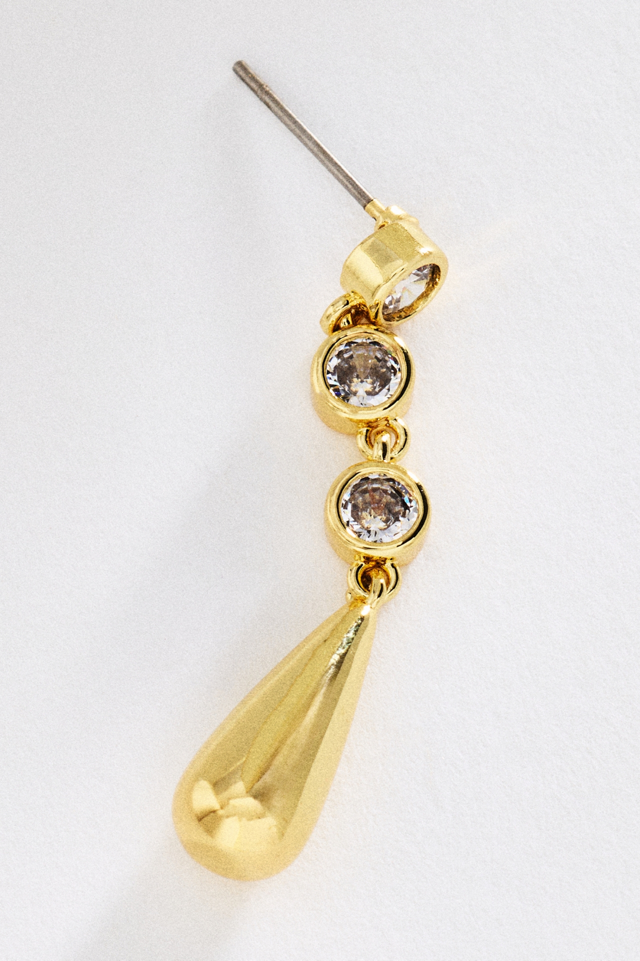 By Anthropologie Bezel Crystal Drop Earrings