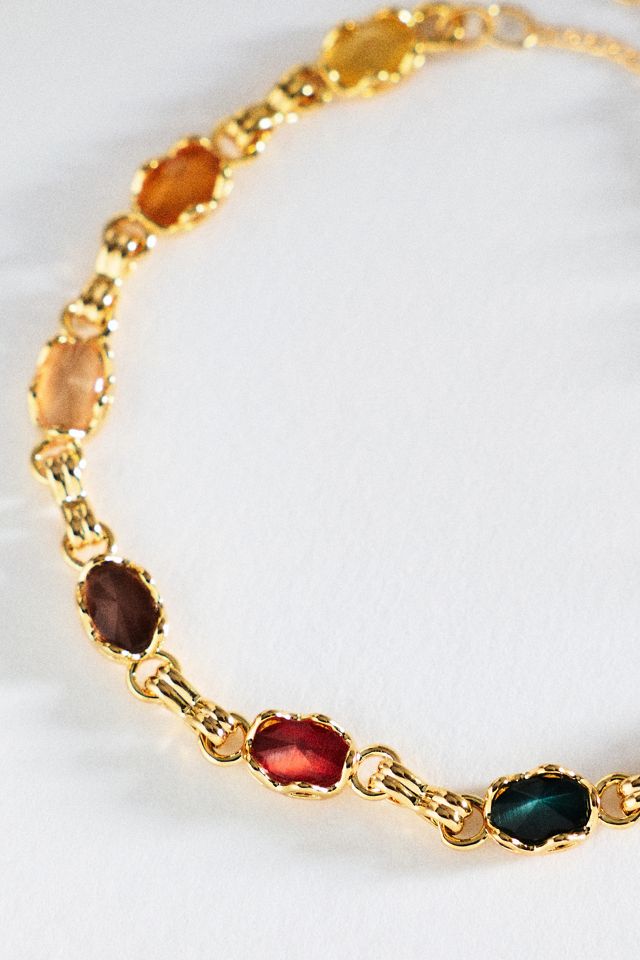 By Anthropologie Bezel Stone Bracelet #1