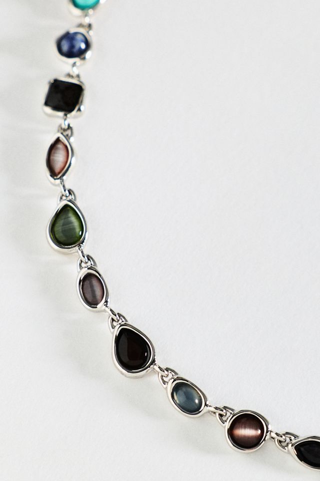 By Anthropologie Bezel Stone Necklace #1