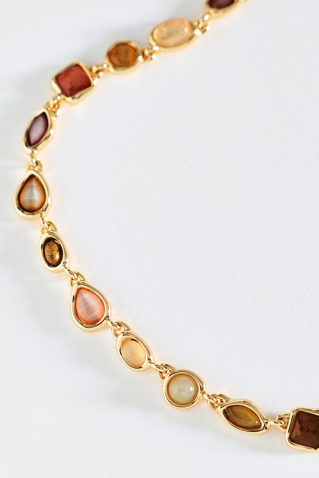 By Anthropologie Bezel Stone Necklace