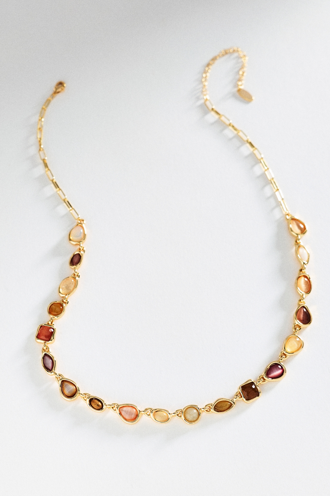 By Anthropologie Bezel Stone Necklace