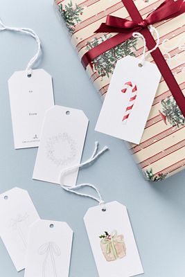 Classic Christmas Paintable Gift Tags