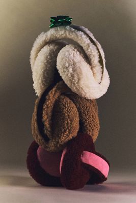 By Anthropologie Suede Sherpa Fleece Earmuffs