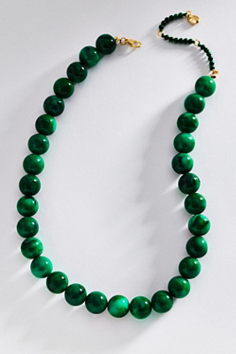 Baublebar Mini Jane Beaded Necklace In Green