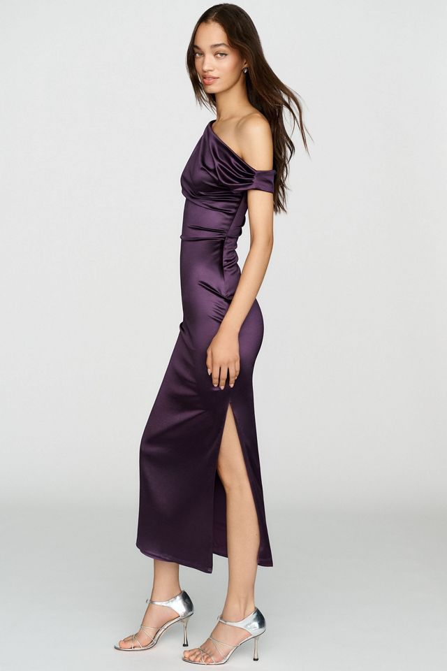 BHLDN Asymmetrical Shoulder Knit Midi Dress #3