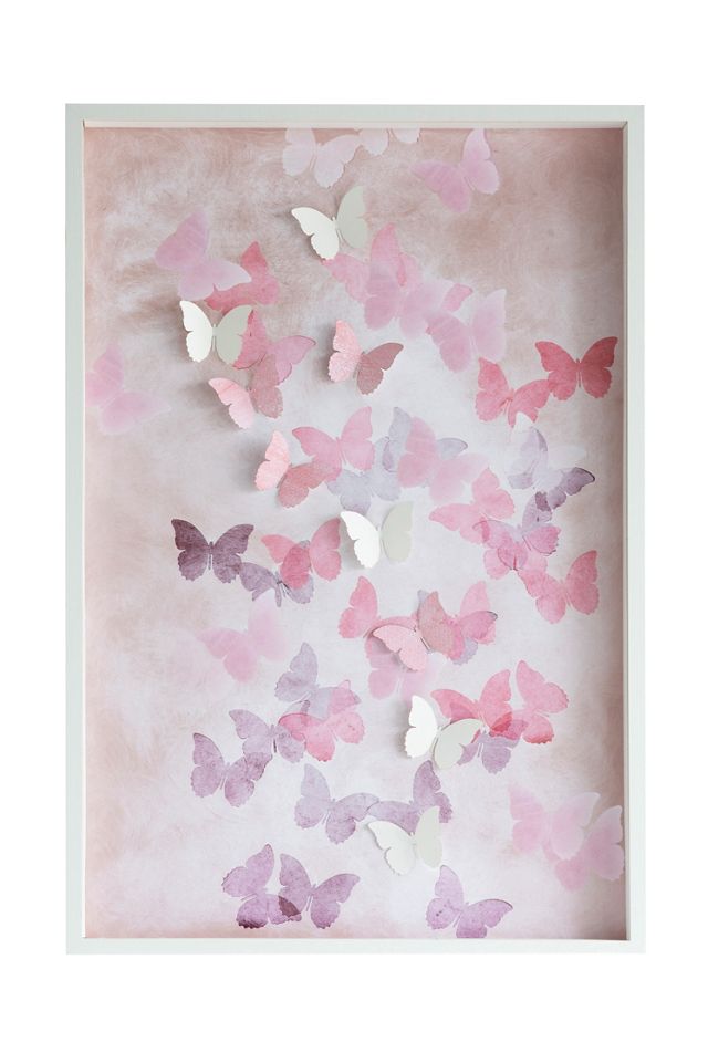 Summer Dimensional Butterflies Wall Art #1
