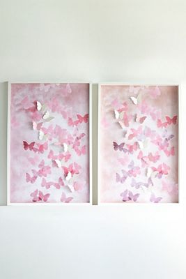 Summer Dimensional Butterflies Wall Art