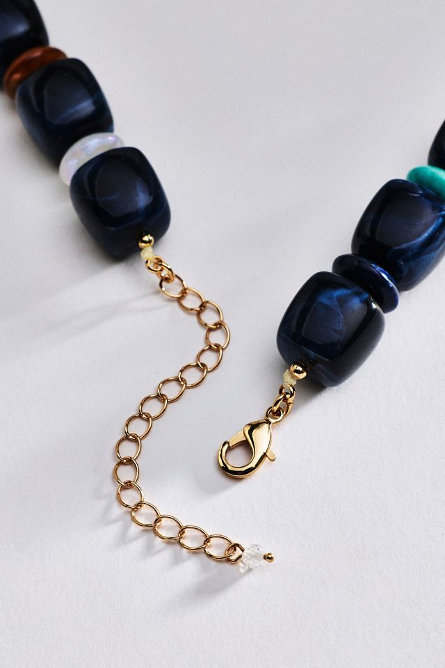By Anthropologie Resin Beaded Necklace #1