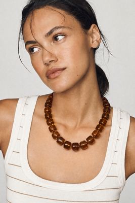 By Anthropologie Bowie Necklace, Medium Beads