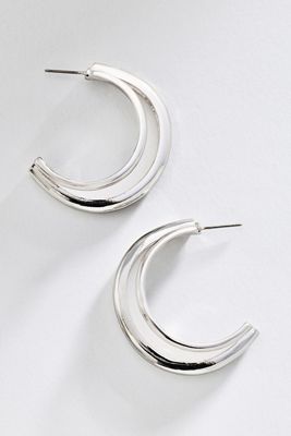 By Anthropologie Crescent Hoop Earrings