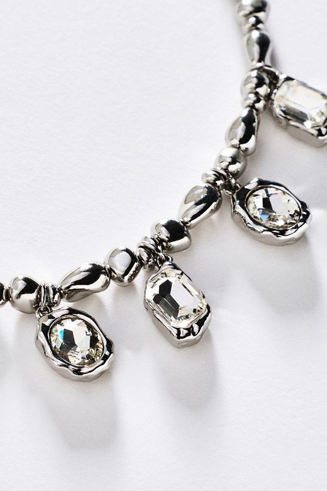 By Anthropologie Organic Crystal Drop Necklace #1