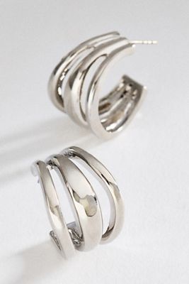 By Anthropologie Triple Hoop Earrings