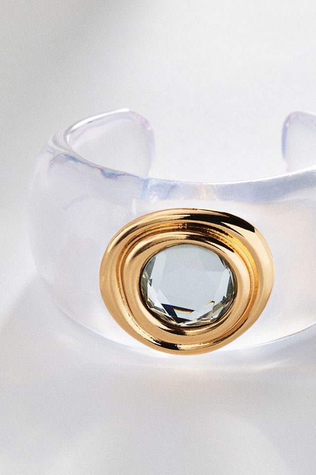 By Anthropologie Resin Bezel Cuff #1