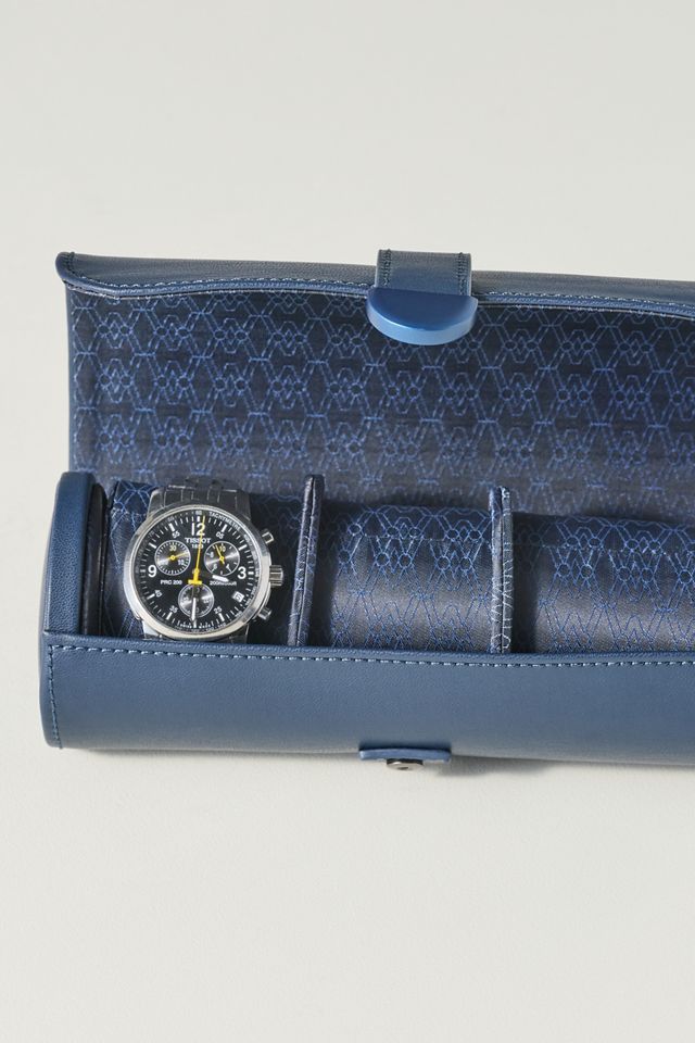 WOLF Earth Travel Leather Triple Watch Roll #2
