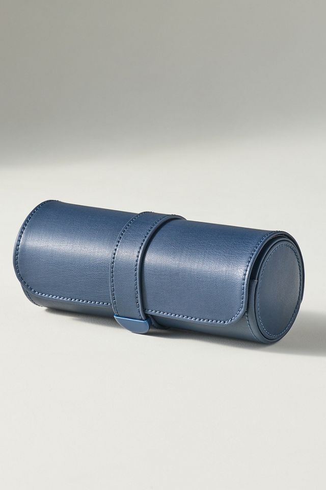 WOLF Earth Travel Leather Triple Watch Roll #1