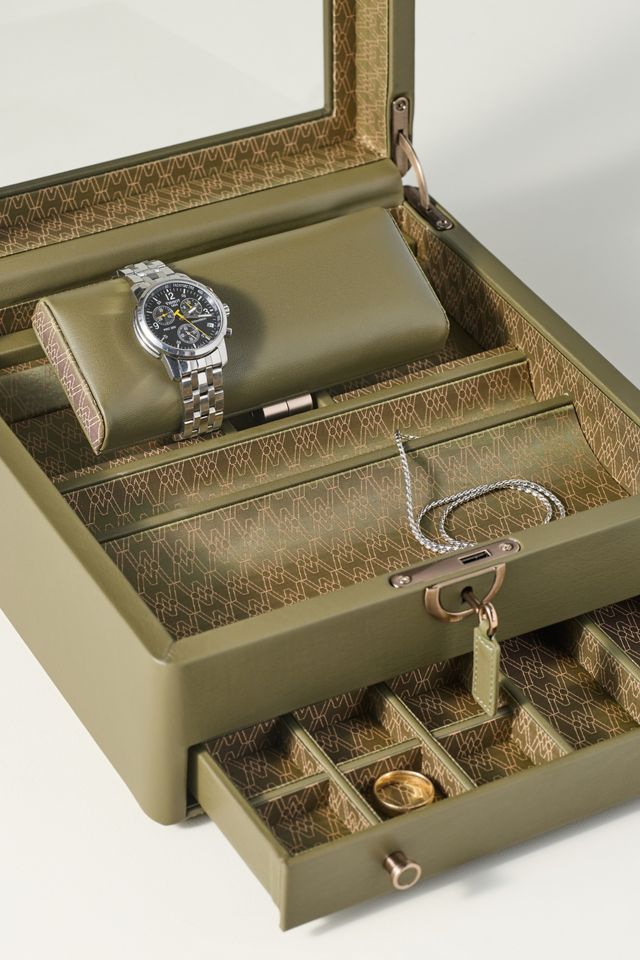WOLF Leather Earth Watch Stand Box #1
