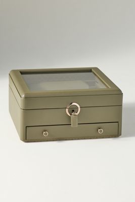 WOLF Leather Earth Watch Stand Box