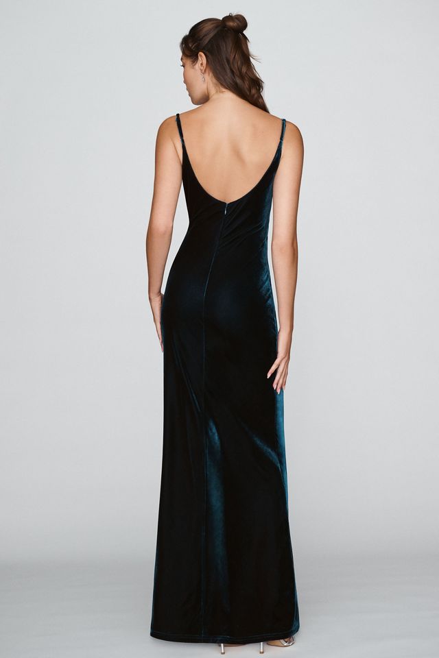 Mare Mare Strappy Velvet Slip Maxi Dress #1