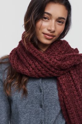 Écharpe en tricot gaufré