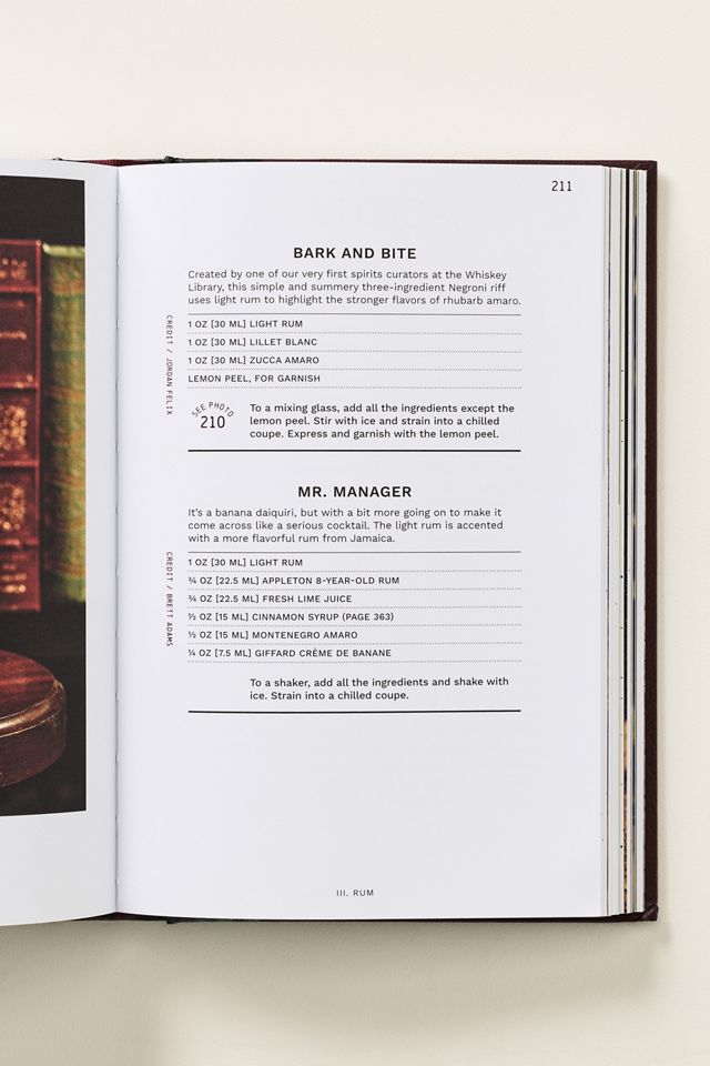 The Bartender's Library Hardcover Cocktail Book #1