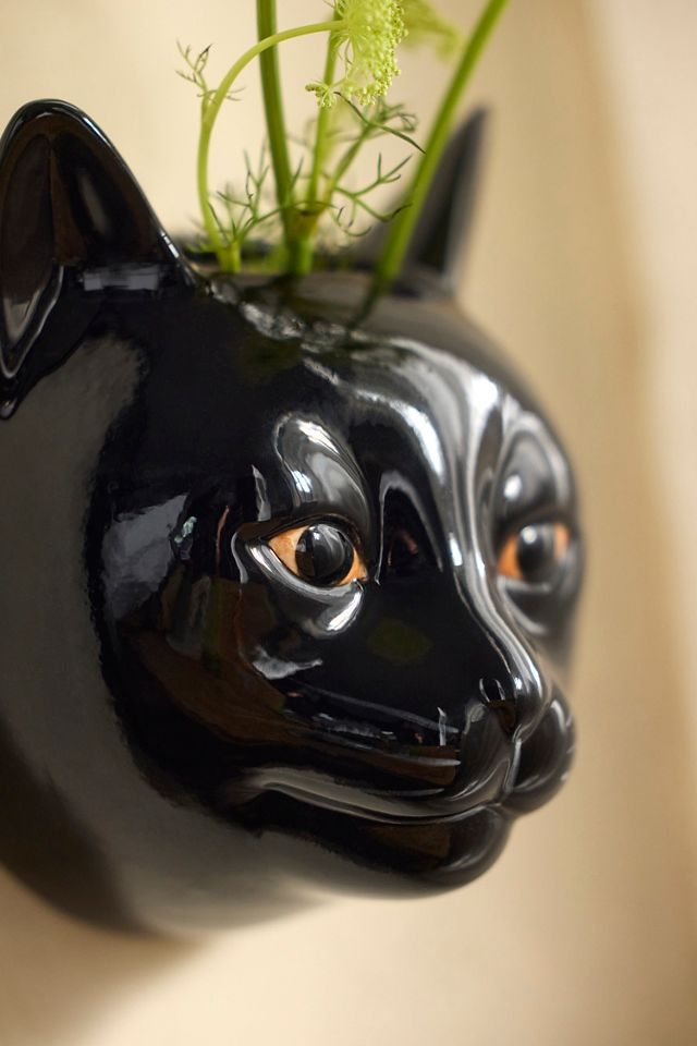 Quail Ceramics Lucky Cat Wall Vase #1