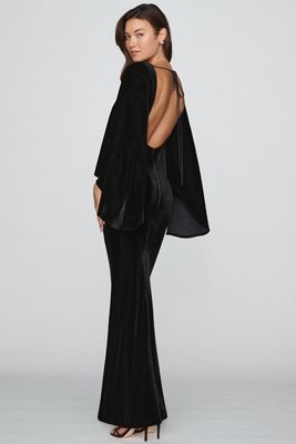 Mare Mare Velvet Cape Sleeve Maxi Dress