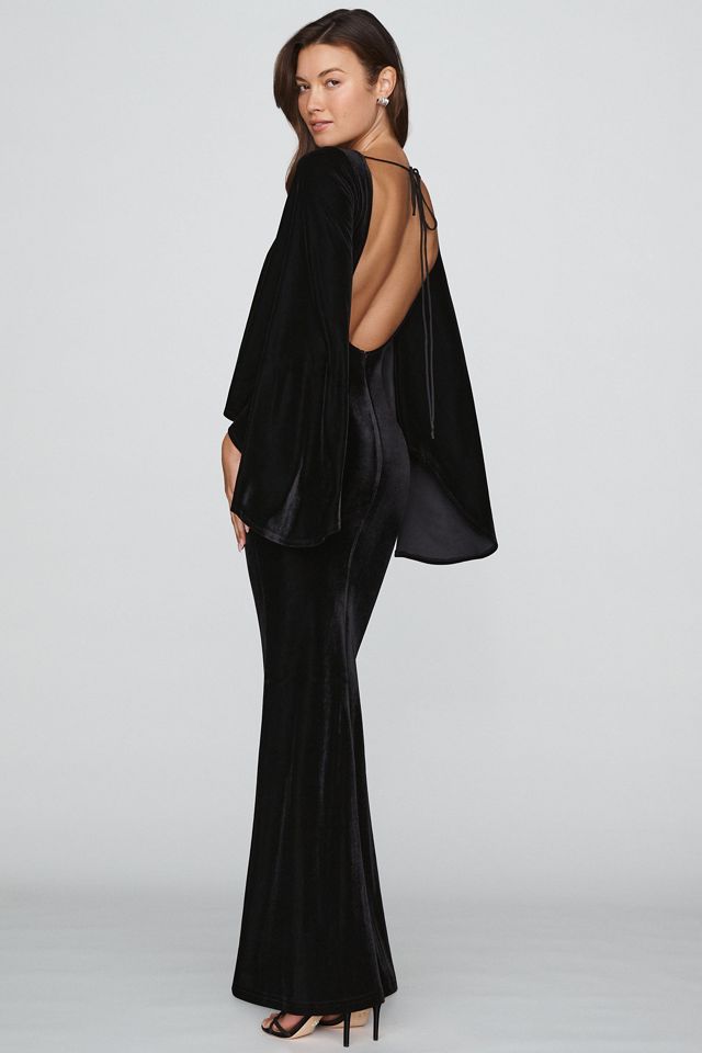 Mare Mare Velvet Cape Sleeve Maxi Dress #1