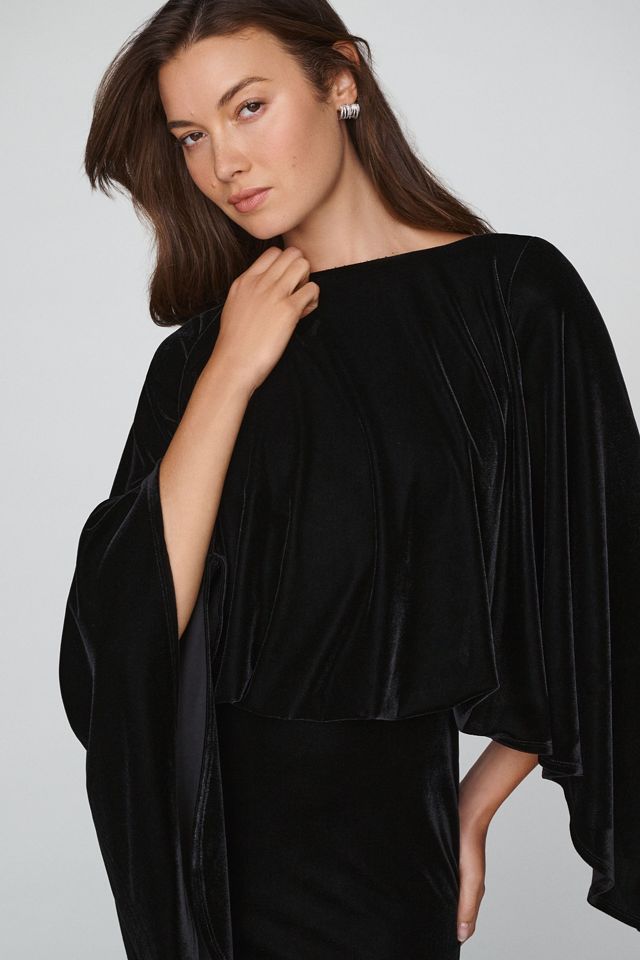 Mare Mare Velvet Cape Sleeve Maxi Dress #2