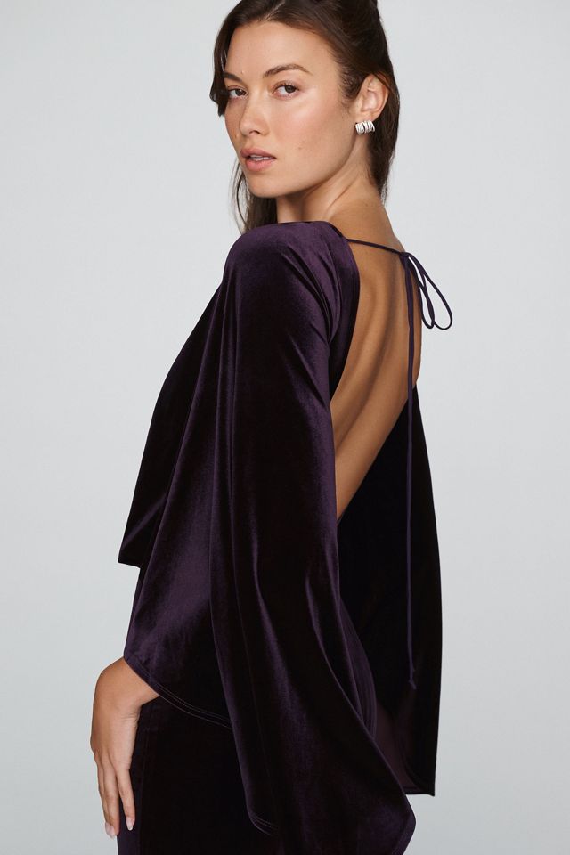 Mare Mare Velvet Cape Sleeve Maxi Dress #2