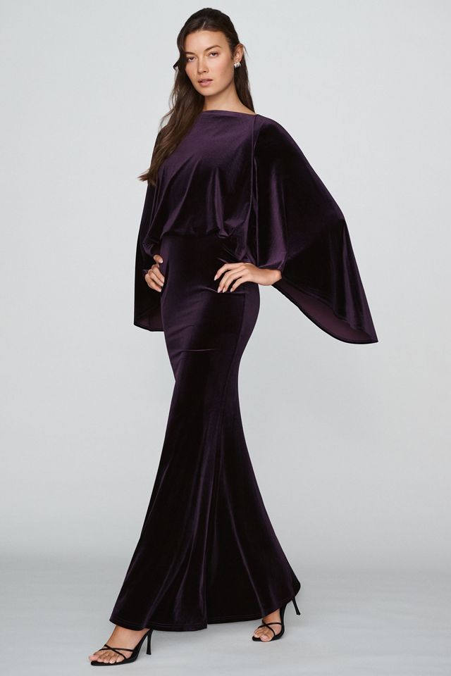 Mare Mare Velvet Cape Sleeve Maxi Dress #3
