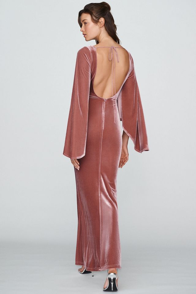 Mare Mare Velvet Cape Sleeve Maxi Dress #1