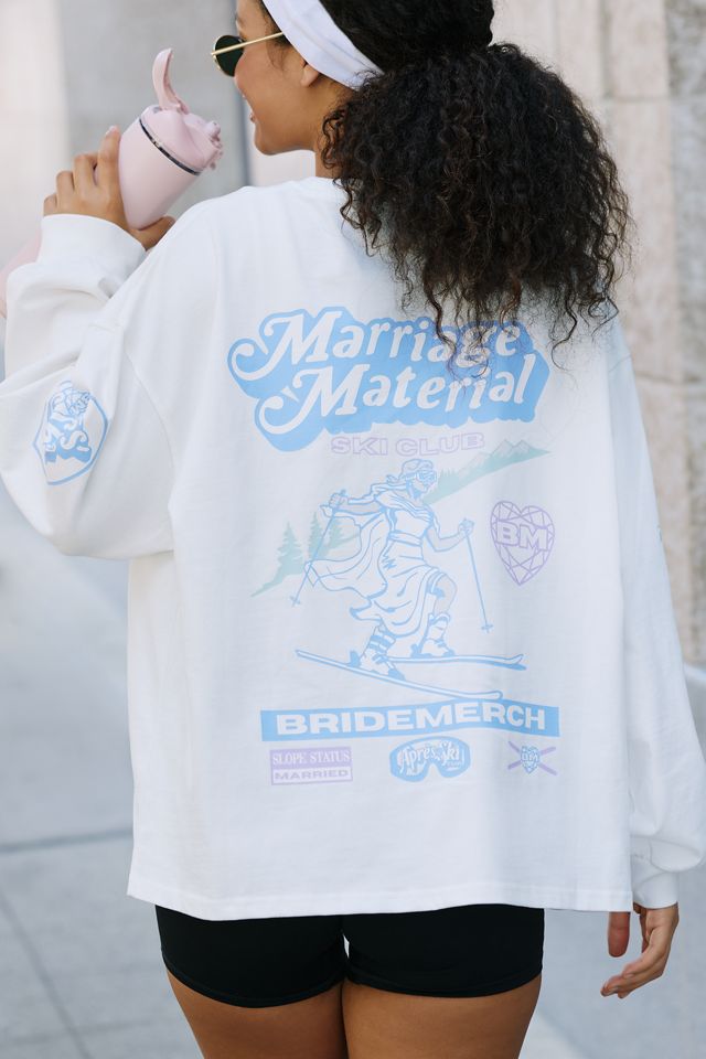 BRIDEMERCH Marriage Material Long-Sleeve Tee #1