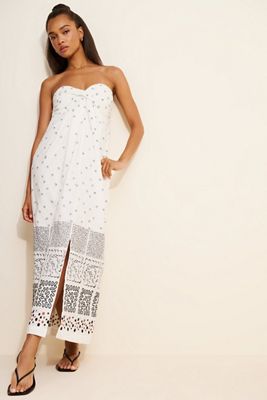 Strapless Deco Maxi Dress