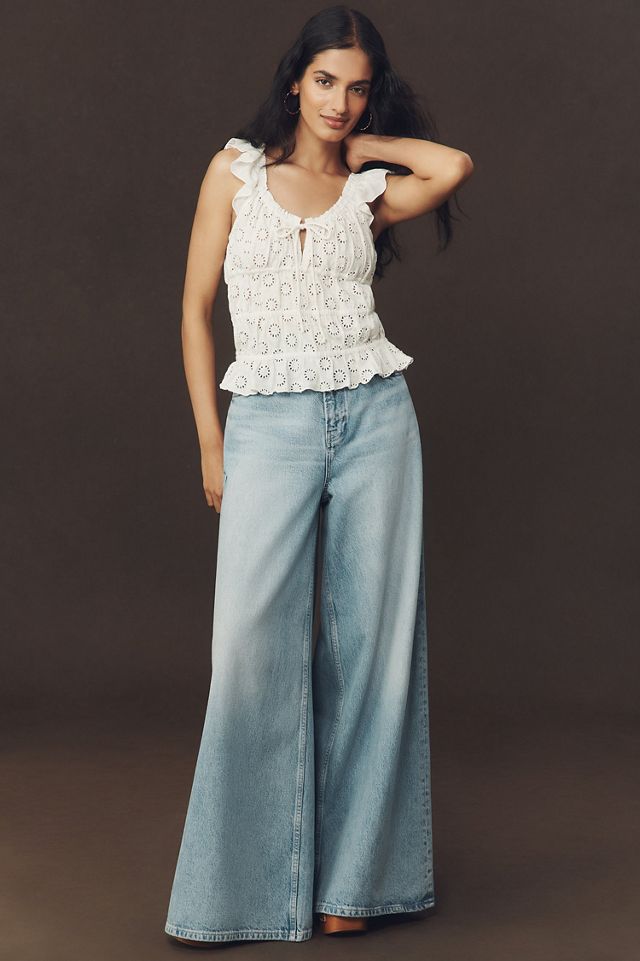 Eyelet Flutter-Sleeve Blouse #3