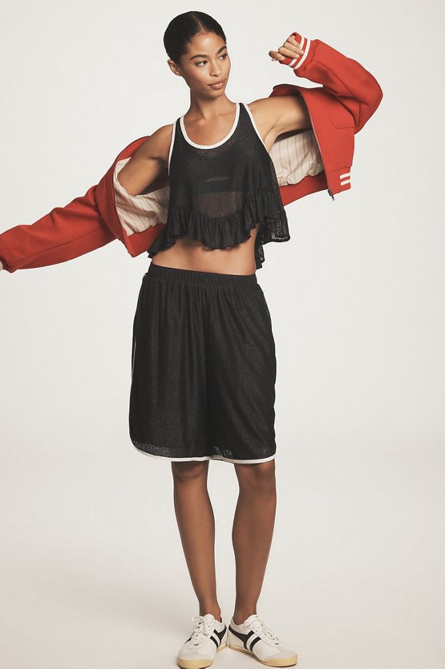 Daily Practice by Anthropologie Lace Basketball Tank Top #3