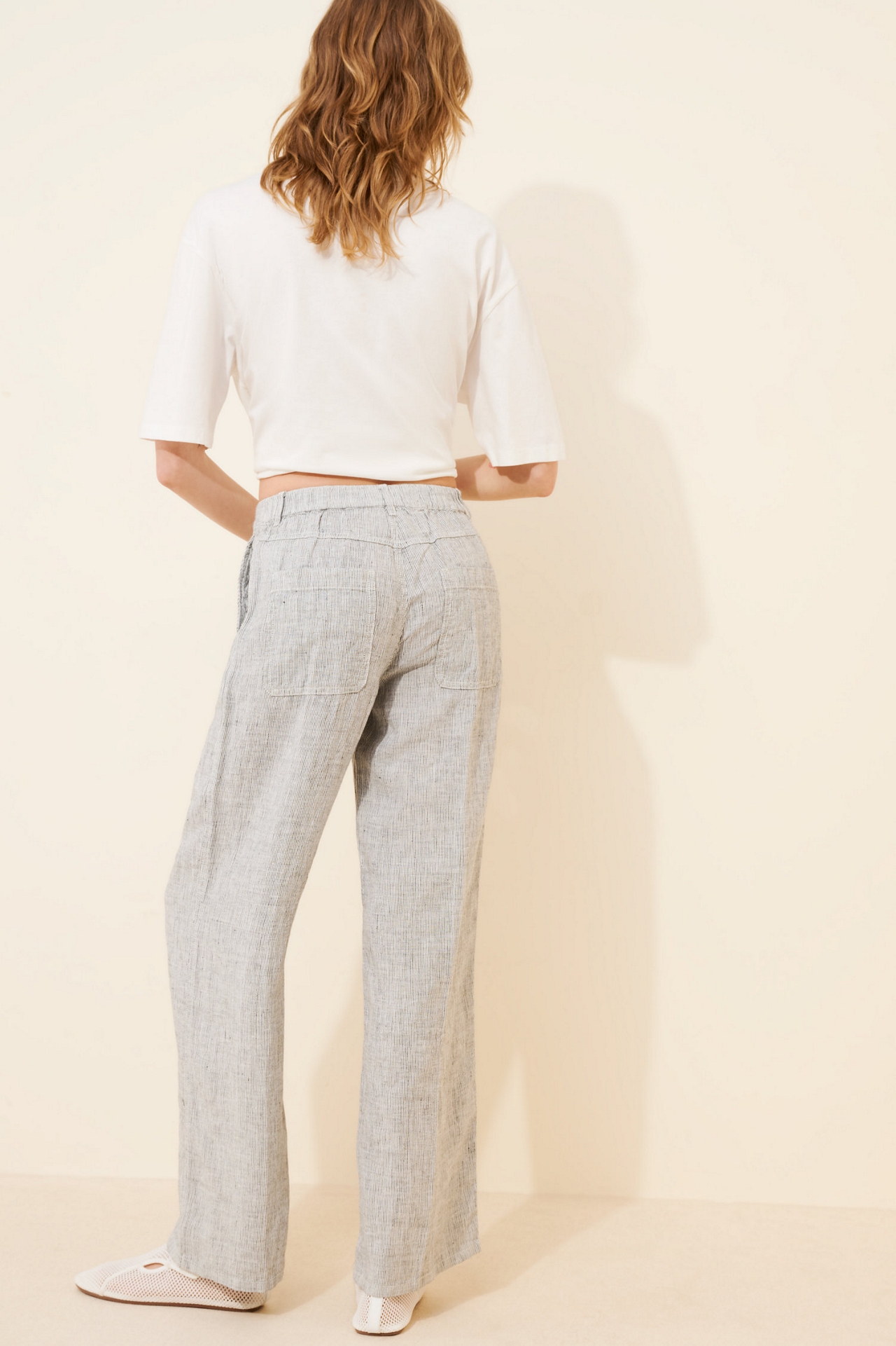 Madewell Zoe Wide Leg Linen Trousers