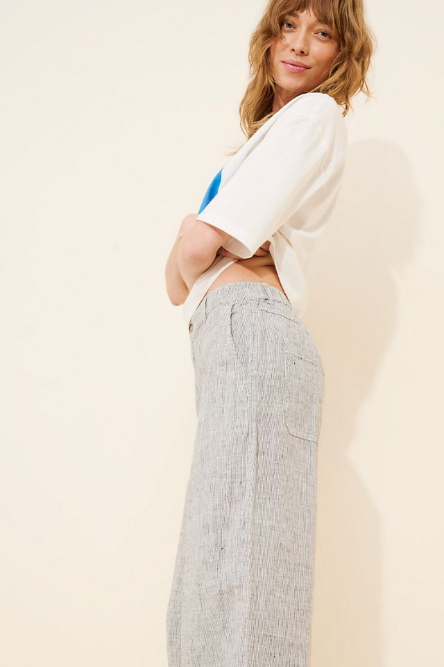 Madewell Zoe Wide Leg Linen Trousers #3