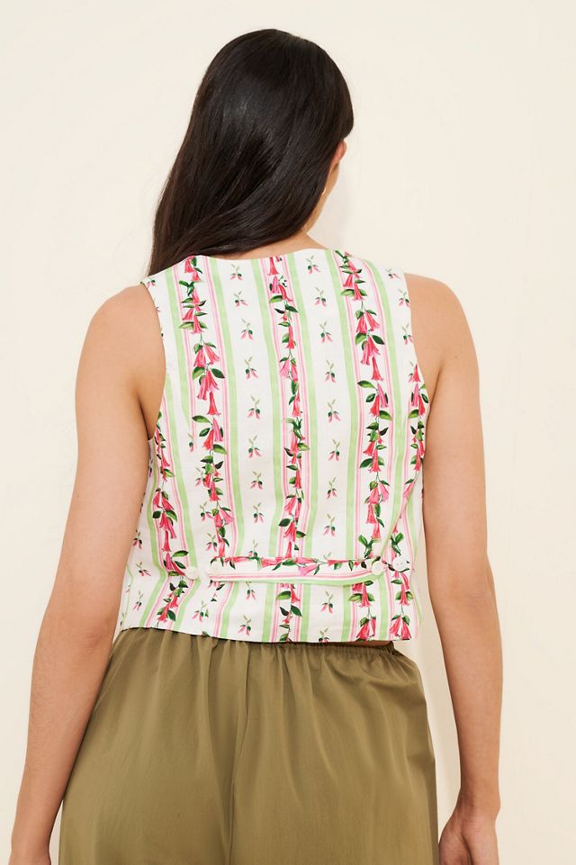 Rachel Antonoff Linen Blend Barry Vest #1